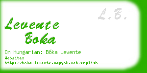 levente boka business card