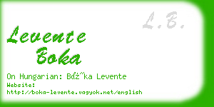 levente boka business card